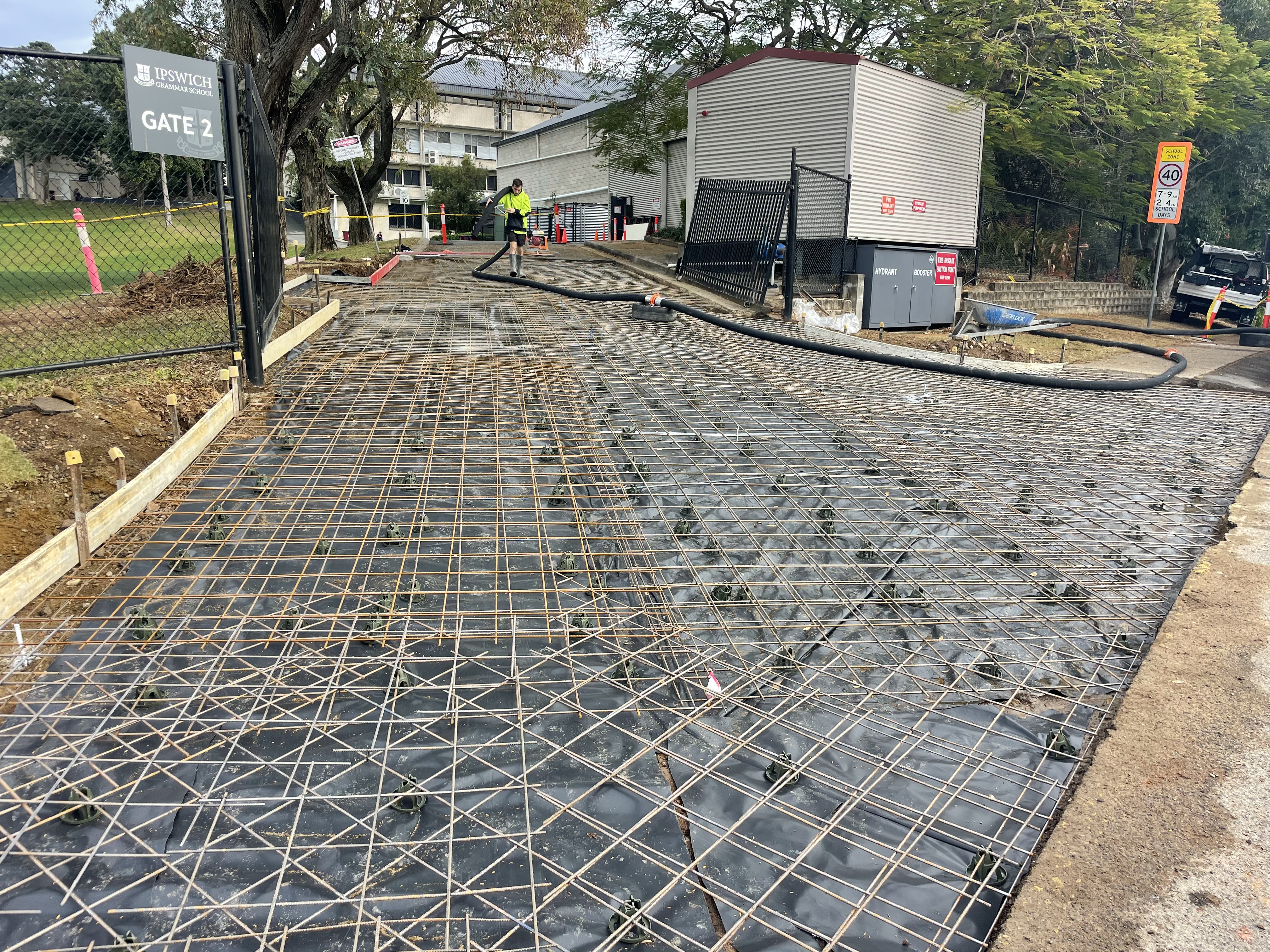 School Driveway before